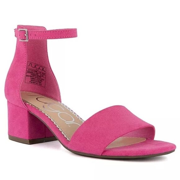 Sugar Womens Padded Insole Ankle Strap Heel Sandals - Picture 1 of 5